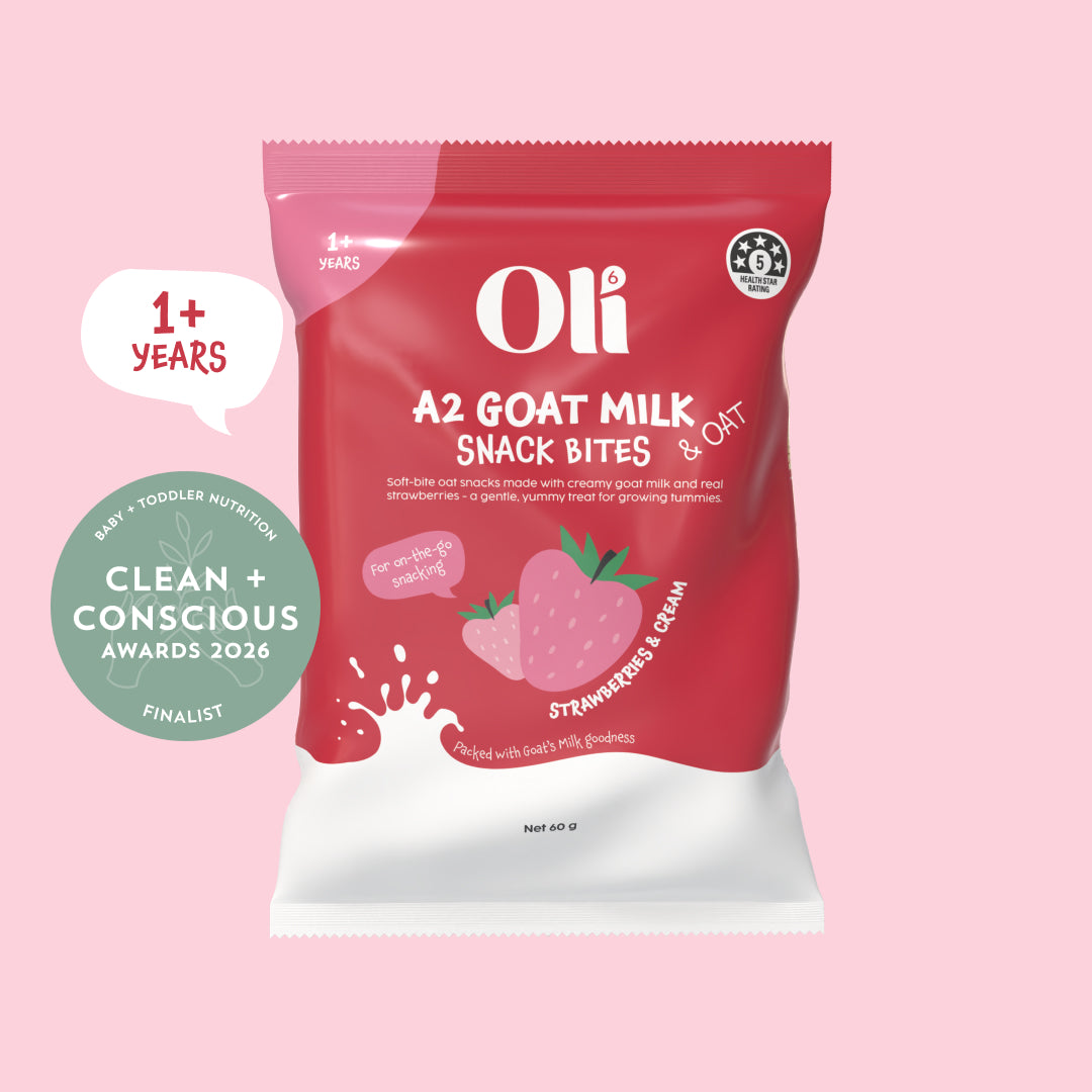 Goat & Oat Snack Bites in Strawberries & Cream